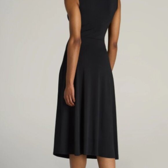 Sleeveless Knot Front Dress for TALL Women in Black - Picture 3 of 5